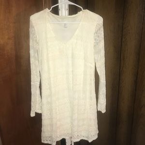 Forever 21 Bell Sleeve Crochet Dress